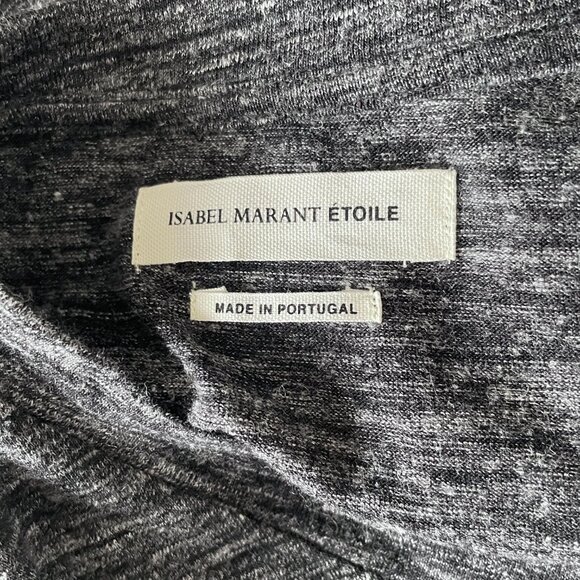 Isabel Marant Etoile Women's Dress 36/4 Gray Wilder Twist Front Long Sleeve Wool - Picture 5 of 8